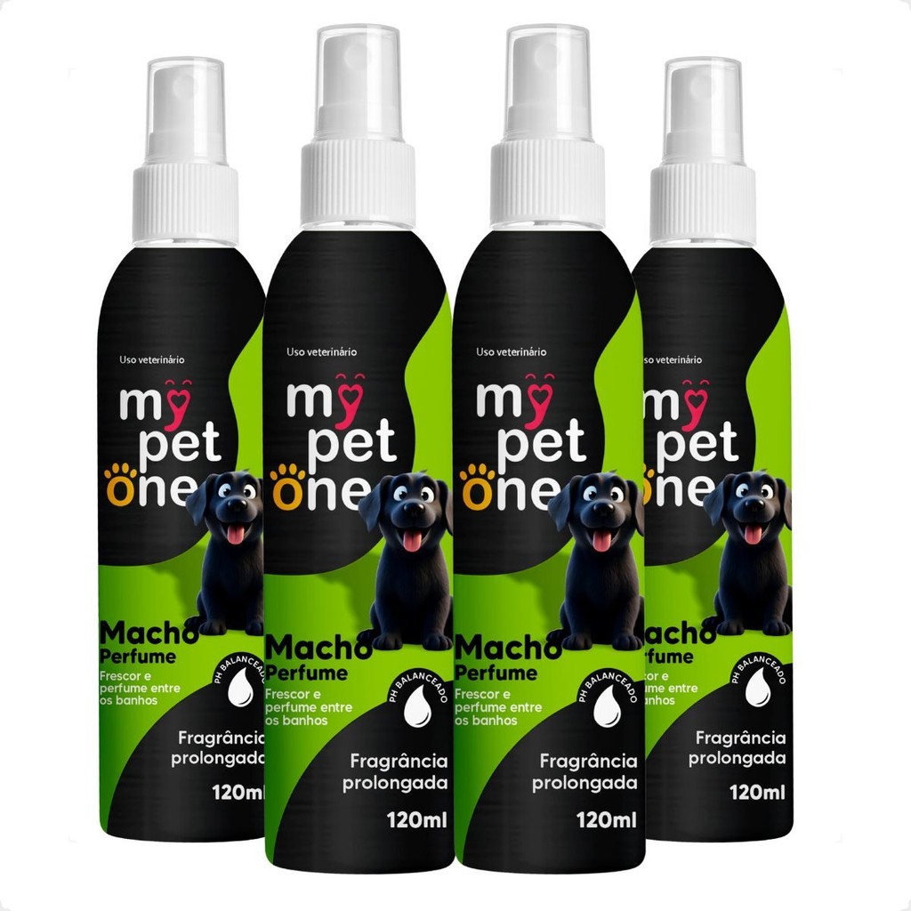 Kit 4 Perfume Colônia Macho 120 Ml Cheirinho De Banho - MyPetOne em Oferta na Shopee