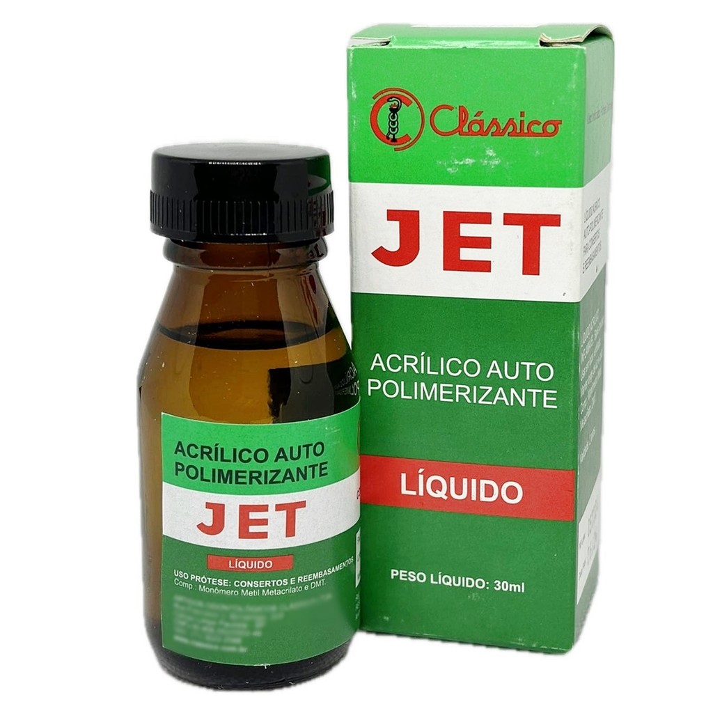 Resina Acrílica Auto Líquido 30ml Odonto Prótese Jet Clássico