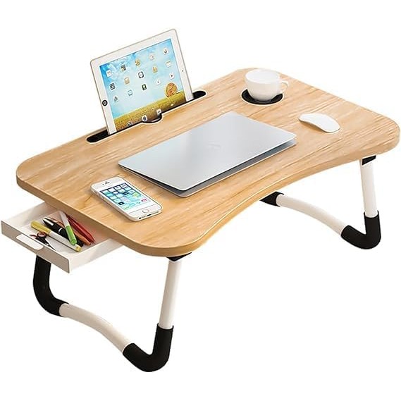 Mesa Portátil Para Notebook Suporte Cama Sofa com Gaveta