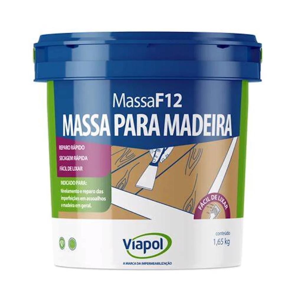 MASSA F12 VIAPOL 1,65KG VARIAS CORES em Oferta na Shopee
