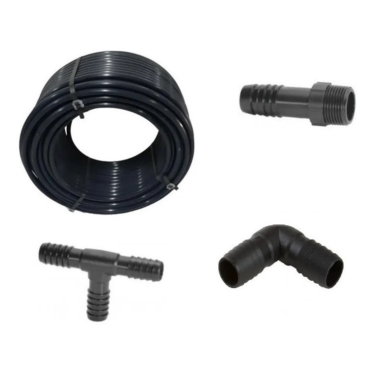 Kit Mangueira+ Conexões Irrigação 3/4pol X 2,2mm -50 Metros