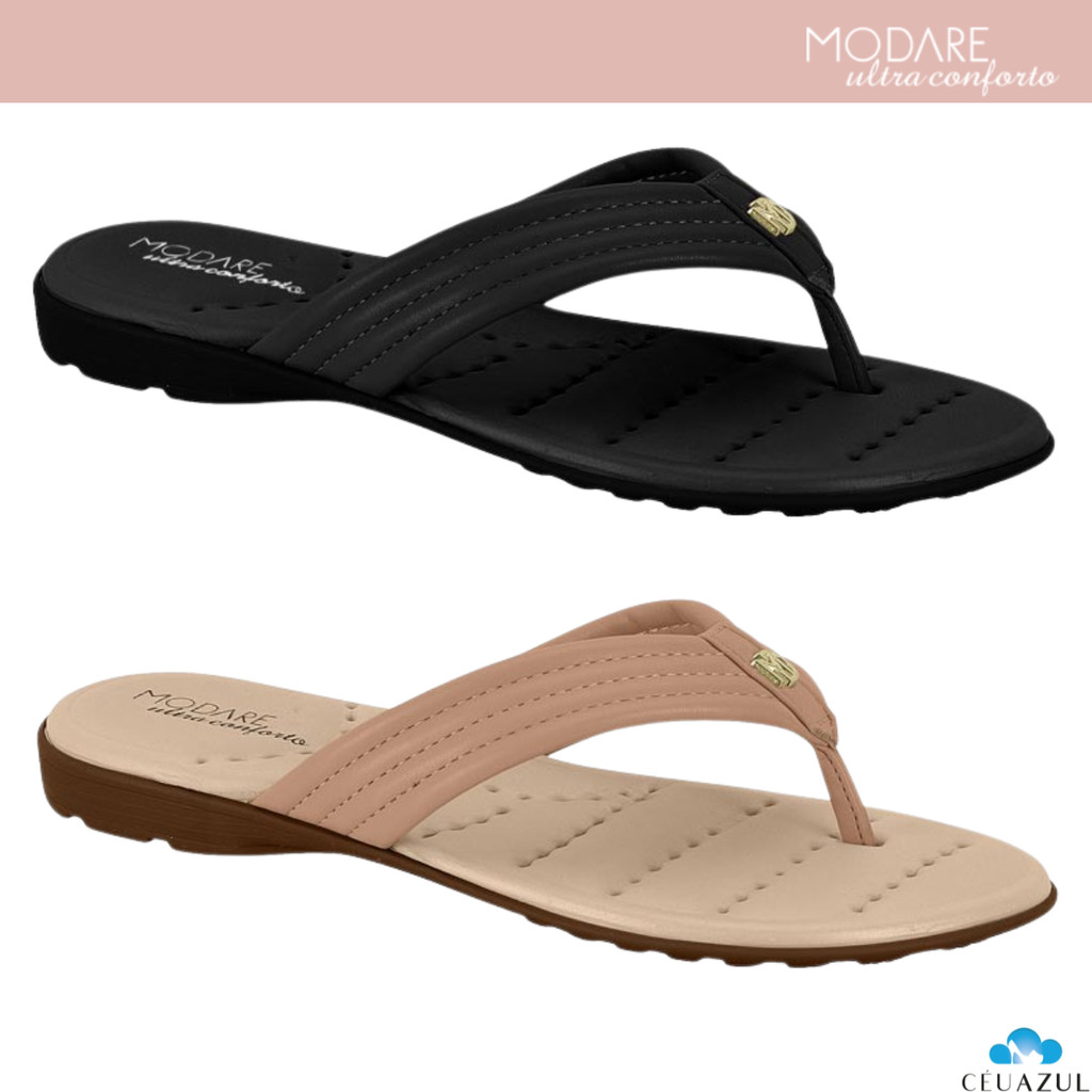 Sandália Chinelo Rasteira Modare UltraConforto Tira Elegante Conforto em Oferta na Shopee