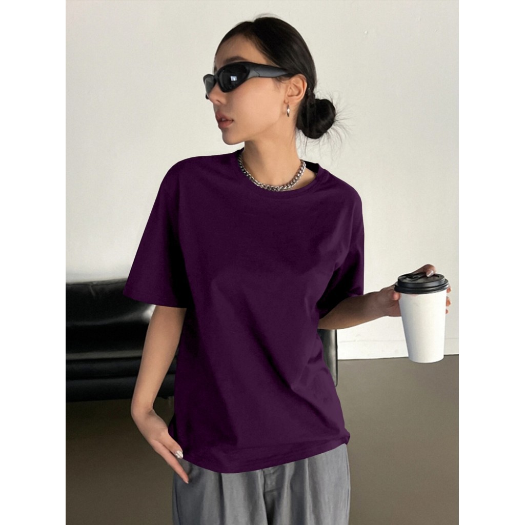 Blusa Street Wear Despojada Simples Plus Size Swag Camiseta Feminina Oversized Básica Lisa