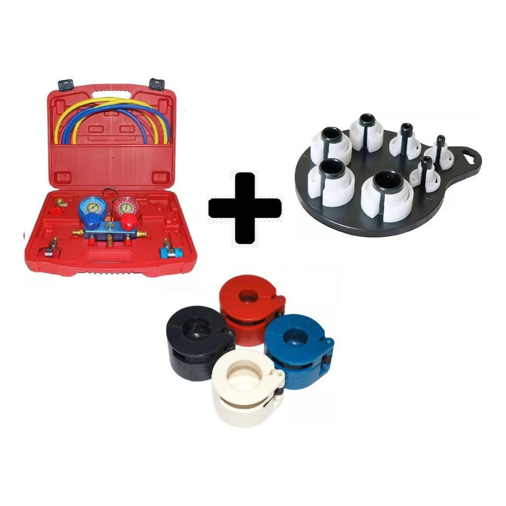 Kit Completo Ar Condicionado Manifold Spring Loc Saca Filtro