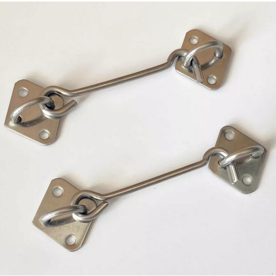 Fecho Trava tipo Aldrava  Aço Inox 75mm p/ Porta Janela - 1, 2 e 3 unidades