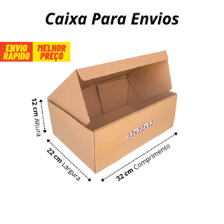 Kit 10 Caixas de Papelão 32x22x12 para Embalagem e Envio em Oferta na Shopee