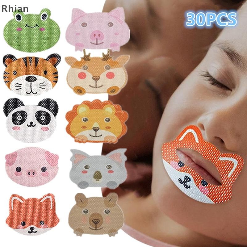 [Rhian] 30 Pcs Adesivos Anti-Ronco De Desenho Animado Infantil De Boca Fechada Para Dormir Remendo De Correção Respirató