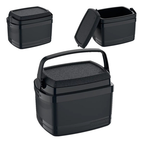 Caixa Térmica Cooler Bebidas Pequeno 5 Litros Com Alças Preto Todos Os Tamanhos - Soprano Original em Oferta na Shopee