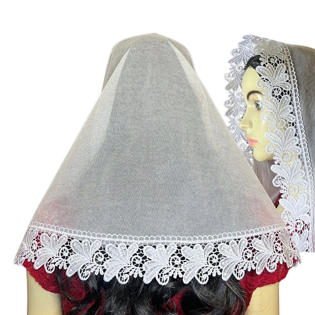 Veu Ccb Renda Média Guipir Redondo ou Quadrado cod404 em Oferta na Shopee