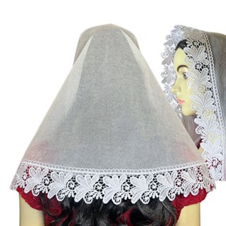 Veu Ccb Renda Média Guipir Redondo ou Quadrado cod404 em Oferta na Shopee