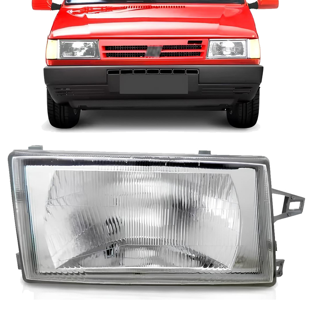 Farol Uno 91 92 93 94 95 96 97 98 99 2000 2001 2002 2003 H4 Vidro Foco Simples