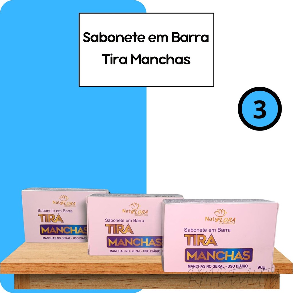 Kit 3 Sabonete Em Barra Tira Manchas Escuras e Melasma Para Pele 90g