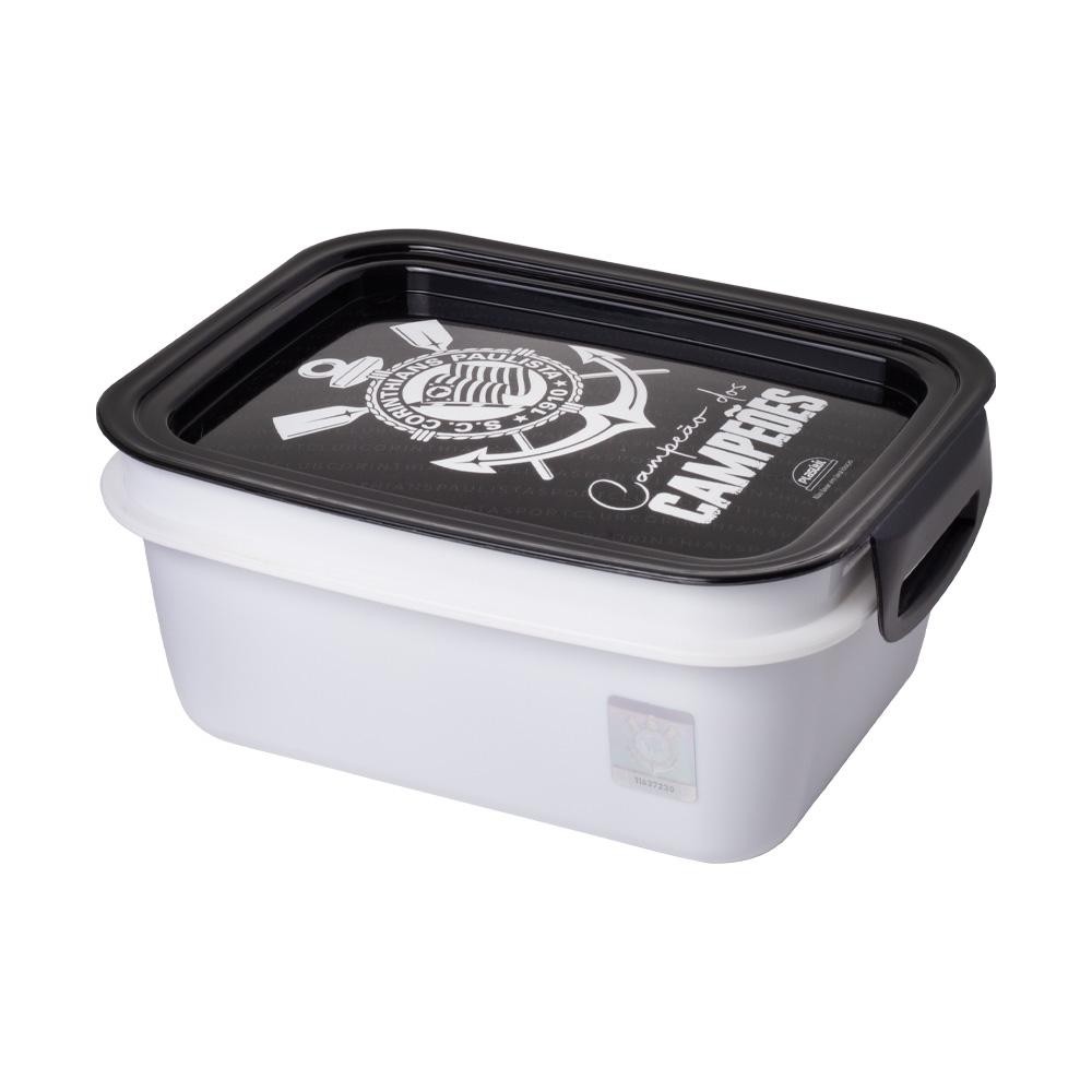 Marmita de Plástico 850ml - Corinthians - Oficial Plasutil - Home & Living