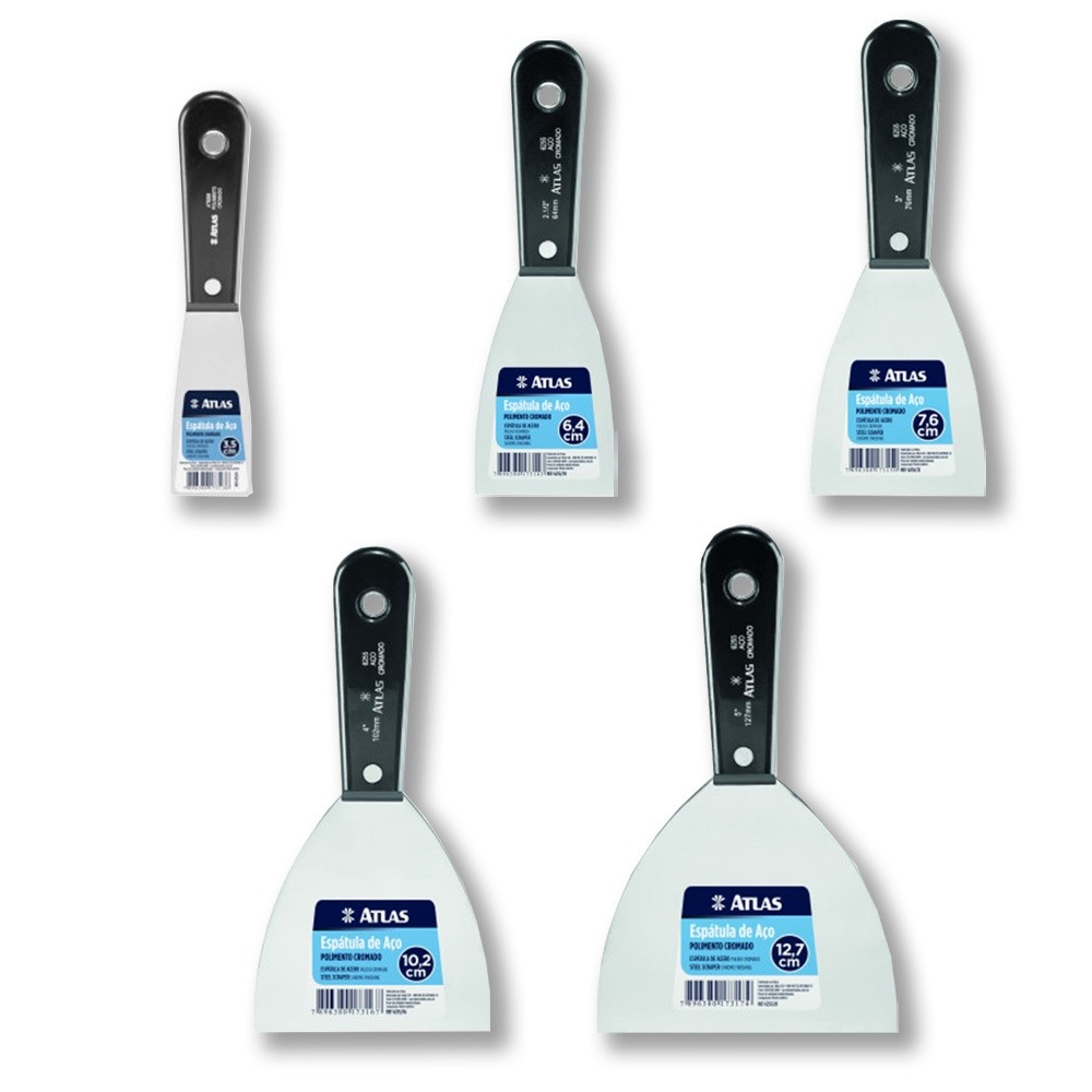 Espátula de Aço Cromado 4/6/8/10/13 Cm Atlas em Oferta na Shopee