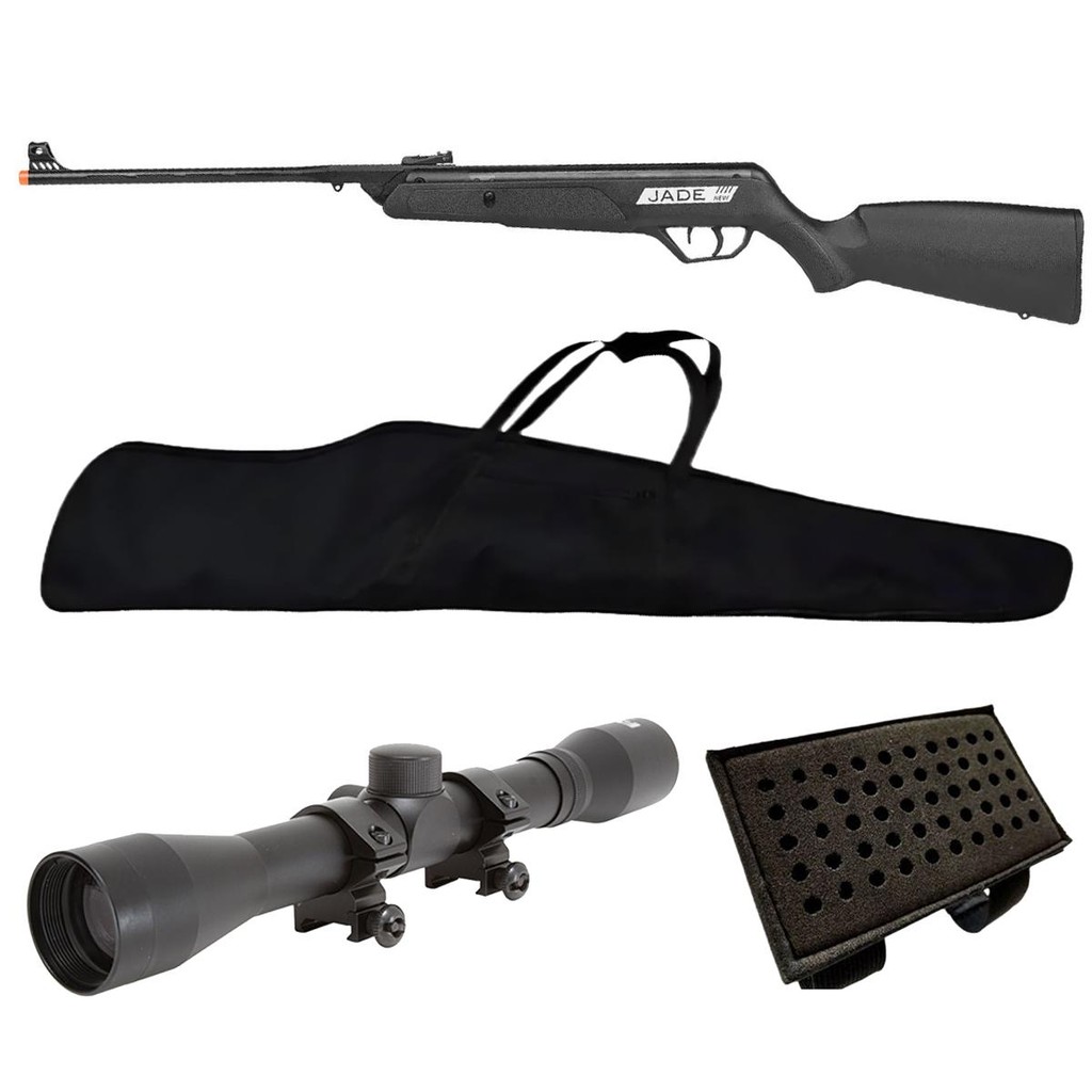 Carabina de Pressão New Jade 5.5mm - CBC + Luneta 4x32 + Capa + Porta Chumbo em Oferta na Shopee