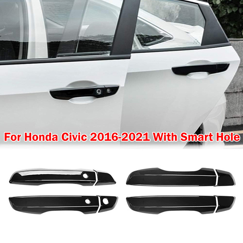 ! Em Estoque Maçaneta Da Porta Capa Guarnição Para Honda Civic 10th Gen 2016-2021 Acessórios De Proteção De Modificação 