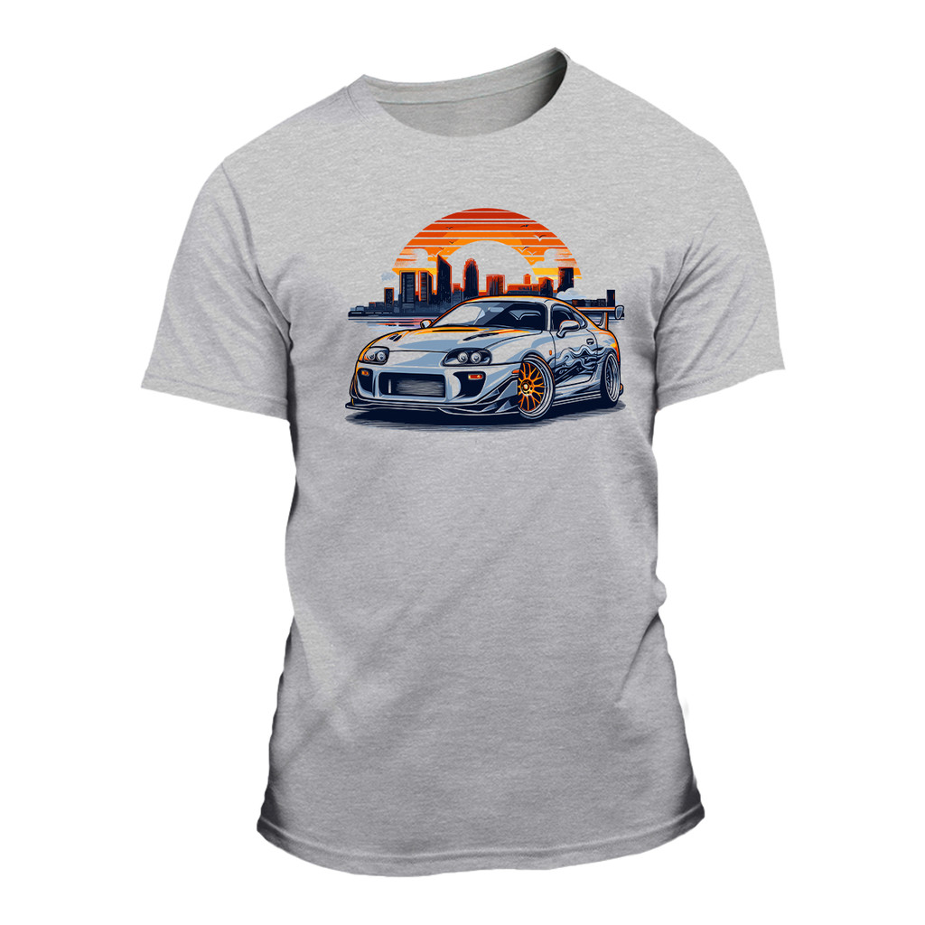 Camiseta Masculina Toyota Supra Por Do Sol Carro Antigo