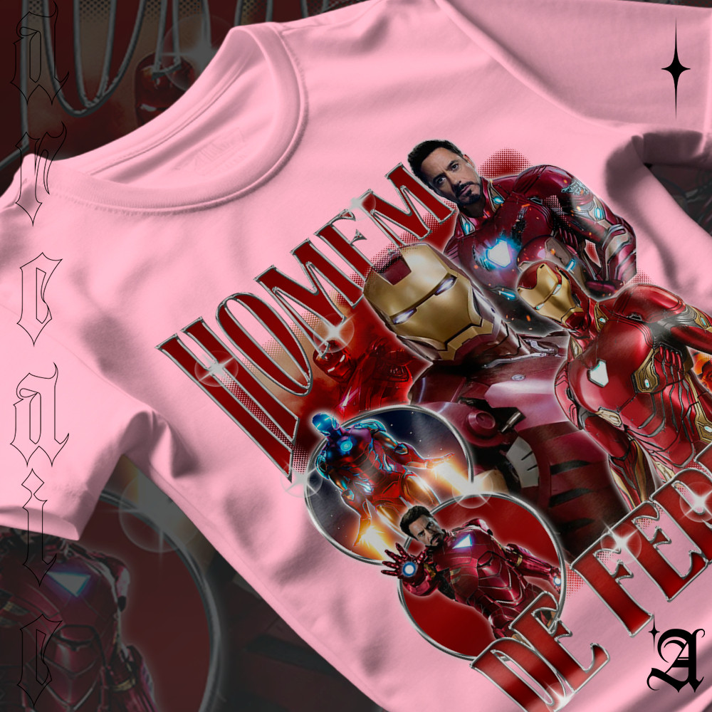 Camiseta Premium Marvel Comics IronMan Homem De Ferro Super Herói Avengers Vingadores 100% Algodão — imagem 2 de 2