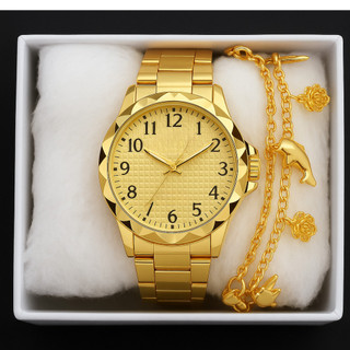 Kit Relógio Feminino Original + Pulseira De Luxo Presente
