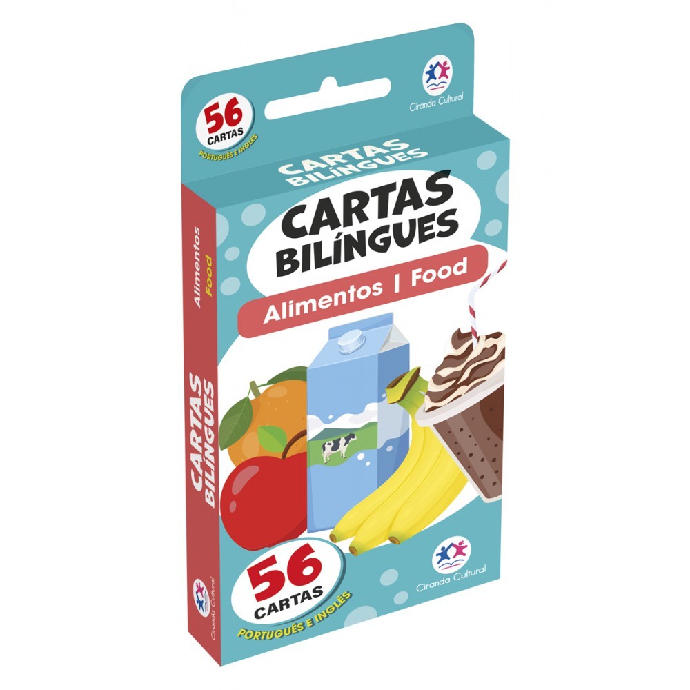 Livro Flash cards Flash Cards Cartas Bilíngues - Alimentos - Food