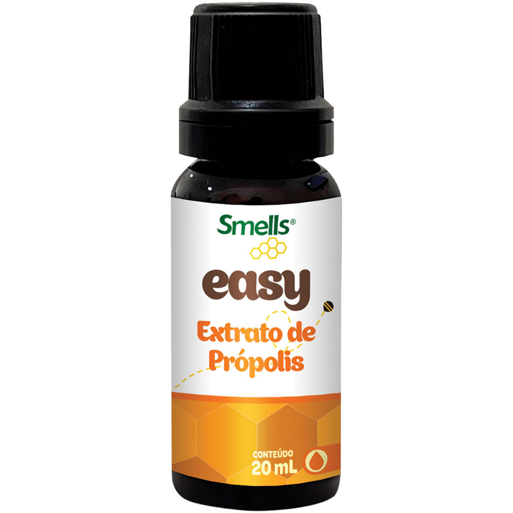 Extrato De Própolis Easy 20ml Antioxidante Álcool De Cereais Sem Glúten Anti-inflamatória Smells