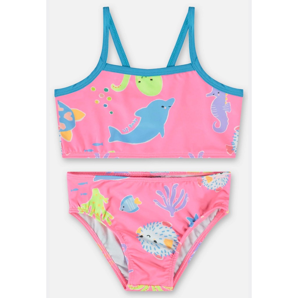 Biquíni Infantil em Malha FPS+50 com Forro Up Baby em Oferta na Shopee