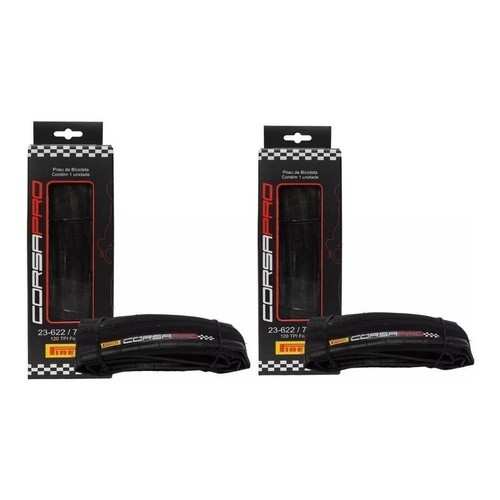 Par Pneus Pirelli Corsa Pro Speed 700x23 Kevlar Dobrável