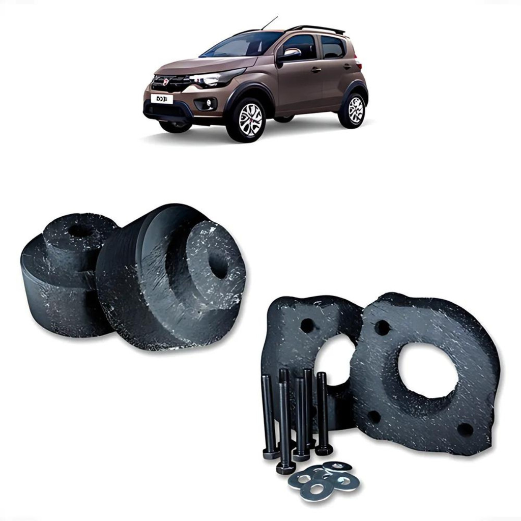 Kit Lift Calço Mola Dianteiro + Traseiro Mobi 2016/...