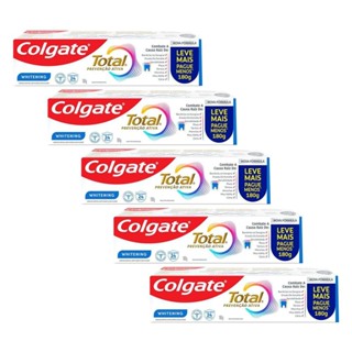 Kit 5 Creme Dental Colgate Total 12 Whitening 180g em Oferta na Shopee