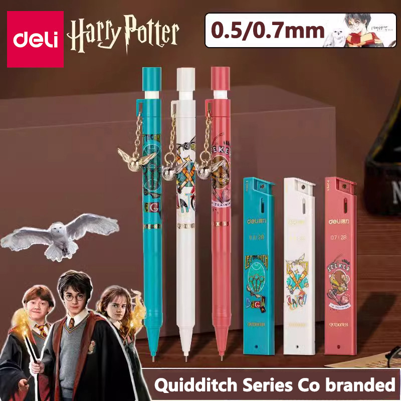 1 Pcs Deli Harry Potter Quadribol Series Co Marca Lápis Automático Pomo De Ouro Pingente E Núcleo De Chumbo Combinando em Oferta na Shopee