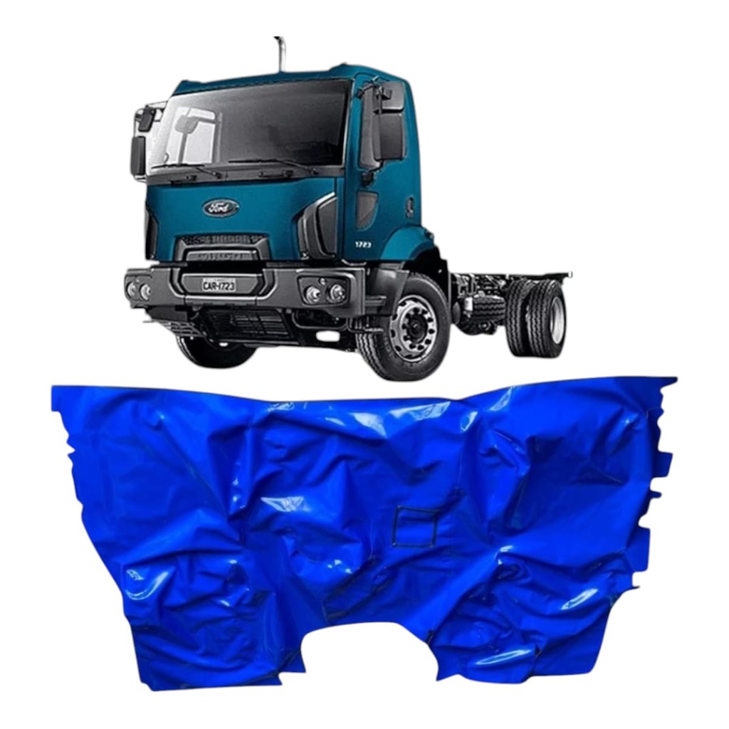 Tapete do assoalho Cabine Caminhao Ford Cargo 815 Ate 4332 azul