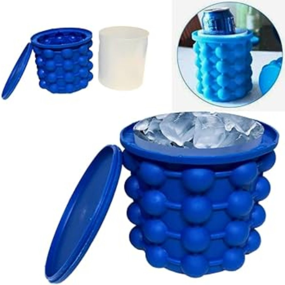 forma de gelo de silicone térmico 120 cubos de gelo por vez - balde de silicone termico