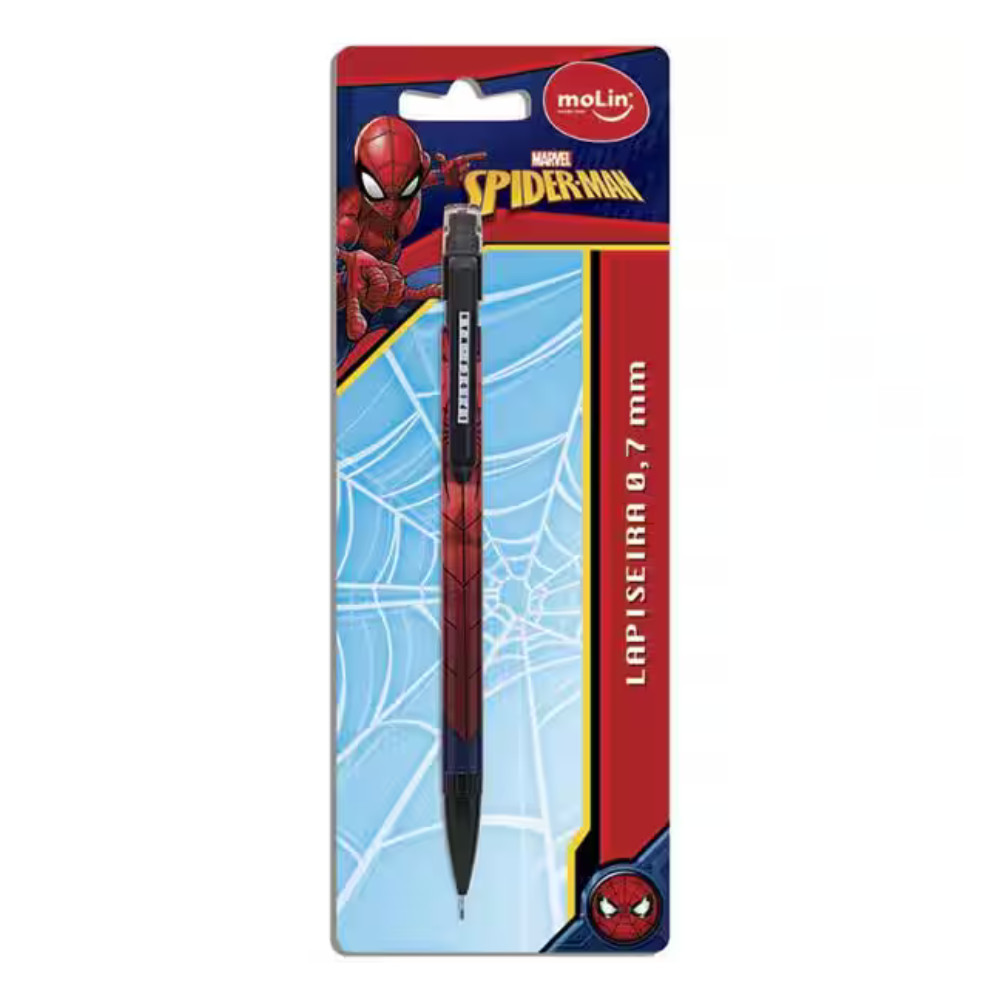 Lapiseira 0.7mm Homem Aranha Blister Molin em Oferta na Shopee