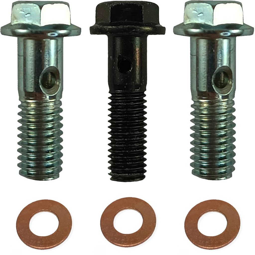 Kit parafusos duto de óleo tampa lateral com furo XRE300 CB300 CB 300 XR250 Tornado CBX250 Twister