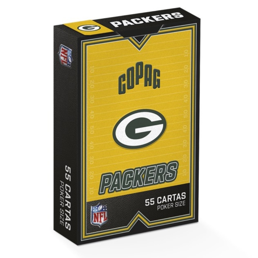 BARALHO NFL GREEN BAY PACKERS 55 CARTAS POKER SIZE COPAG FUTEBOL AMERICANO FOOTB