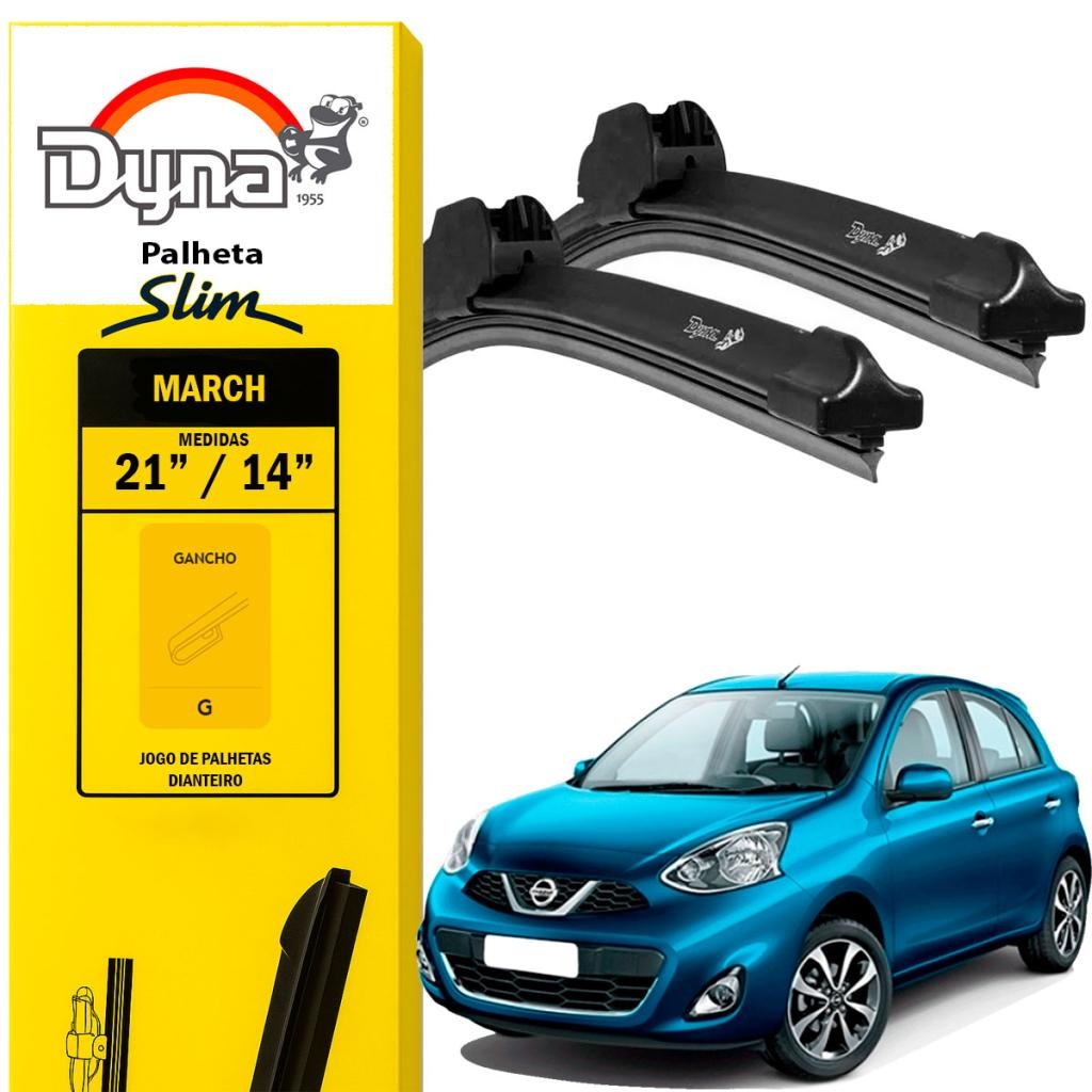 Kit palheta parabrisa dianteiro March 2011 a 2022 Original Dyna Funcionamento Silencioso em Oferta na Shopee