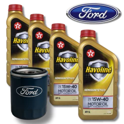 KIT TROCA DE ÓLEO 15W40 TEXACO HAVOLINE + FILTRO FORD