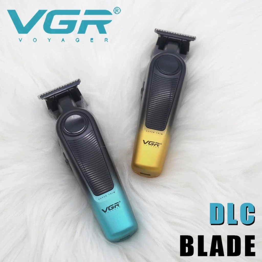 Máquina De Cortar Cabelo Profissional Masculina VGR V-996 Com Lâmina DLC , 7000 RPM , Display LED , Aparador De Sem Fio 