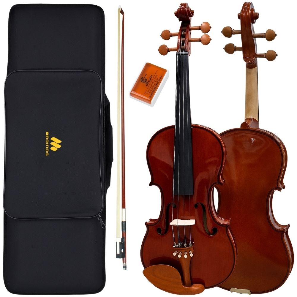 Violino Marinos Regulado Luthier Cavalete Lamberti Madeira Sólida Ótima Sonoridade Projeção Profissional
