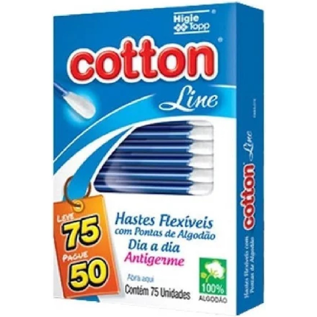 Hastes Flexíveis Cotton Line Leve 75 Pague 50