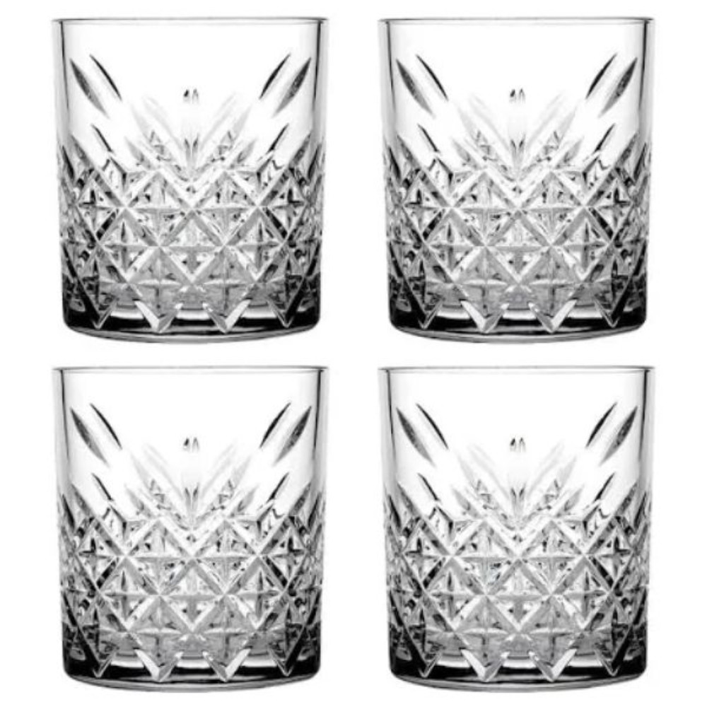 Conjunto 4 Copos de Vidro para Whisky TIimeless 345ml Pasabache Null NDI