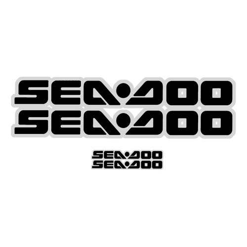 Adesivo Jet Ski Seadoo Frente E Casco Prata Com Preto