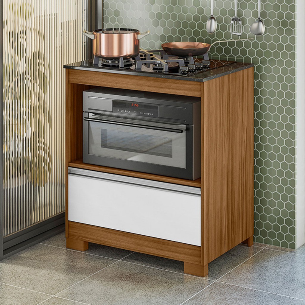 Armário de Cozinha para Cooktop Mari 1 Gaveta - Pnr Móveis Móveis em Oferta na Shopee