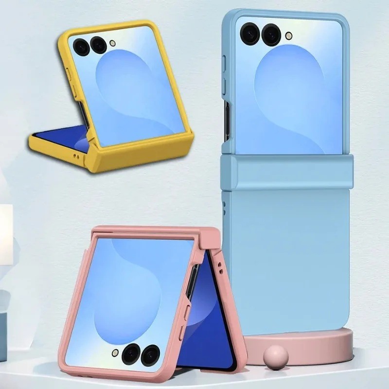 Skin Feel Hard PC Matte Phone Case Para Samsung Galaxy Z Flip 7 6 5 4 3 5G Prote