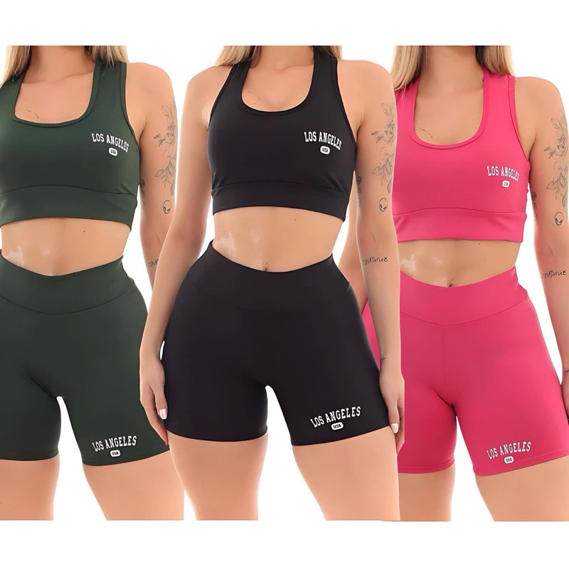 Conjunto Academia Short e Top Academia Cintura Alta Suplex — imagem 1