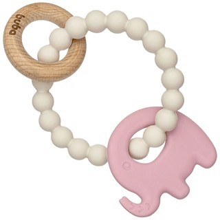 Mordedor Em Silicone E Bambu Elefante Rosa 18850 - Buba em Oferta na Shopee