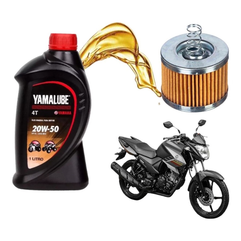 Óleo Yamalube 20w50 + Filtro de Óleo Yamaha Fazer 150