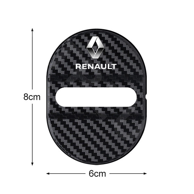 4Pçs Renault Tampa De Proteção Da Fechadura Da Porta Do Carro Acessórios Para Kwid Duster Oroch Kardian Megane 2 Sandero