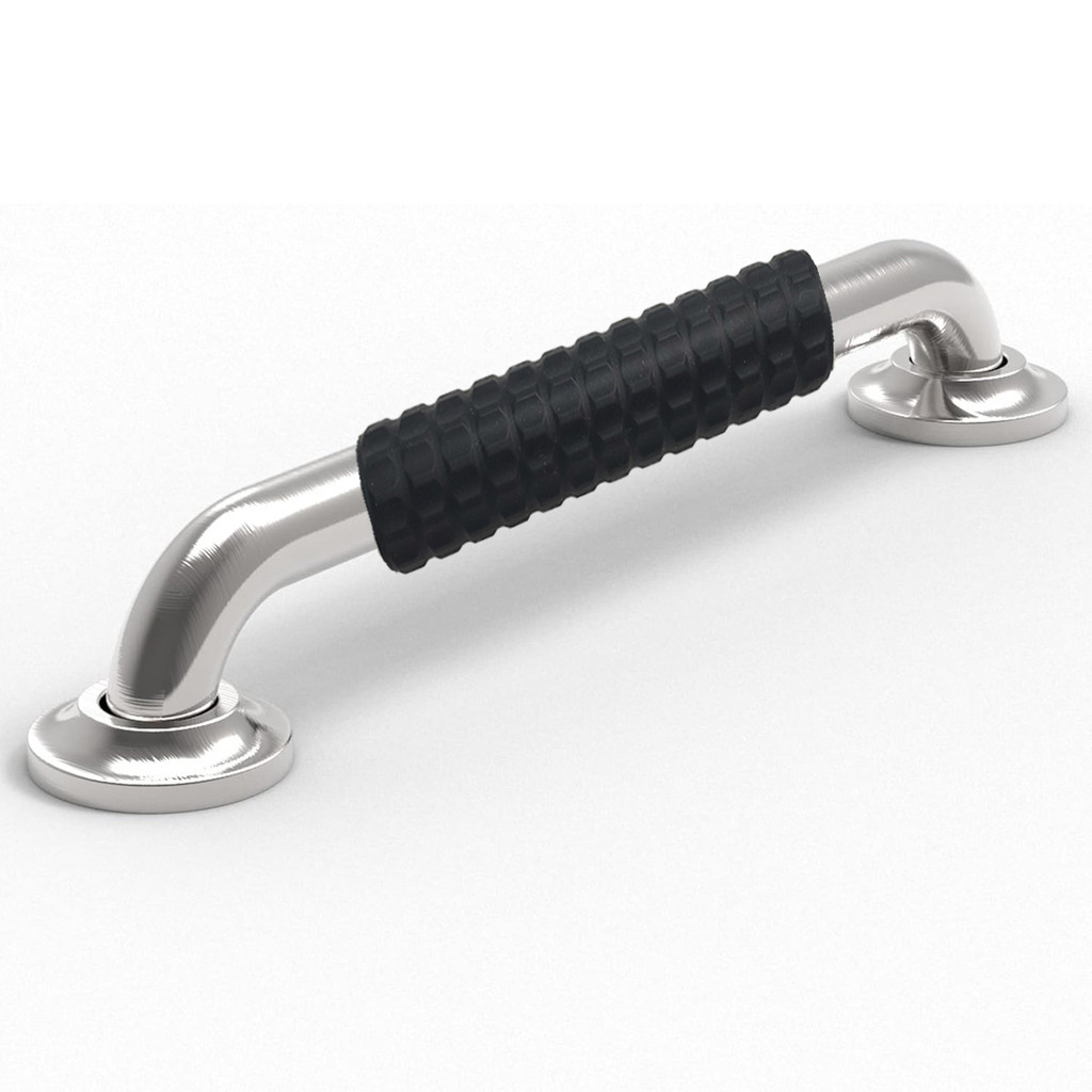 Barra de Apoio 30cm Inox Suporte Antiderrapante Idoso Deficiente Segurança Banheiro Box Acessibilidade