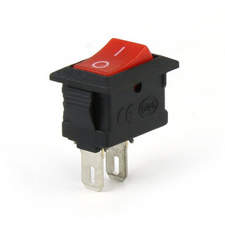 KIT 10x Unidades Mini Chave Gangorra KCD11-101 2 Terminais Vermelha